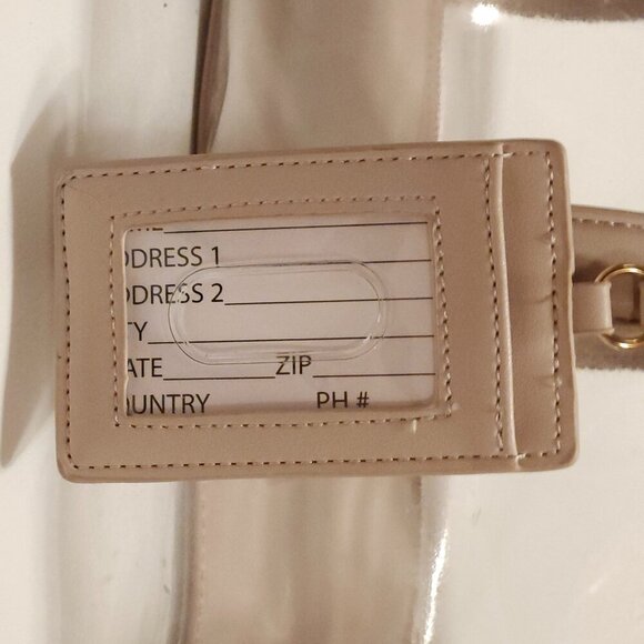 STEVE MADDEN Clear PVC Duffel Tote Bag Large Shoulder Strap Travel Bag Airport - Picture 4 of 9